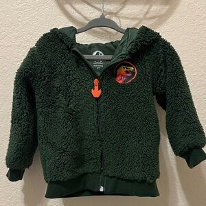 Green Fleece Dinosaur Jurassic World Jacket